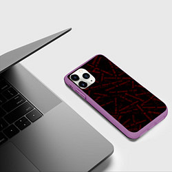 Чехол iPhone 11 Pro матовый Cannibal Corpse Songs Труп Каннибала Песни Z, цвет: 3D-фиолетовый — фото 2