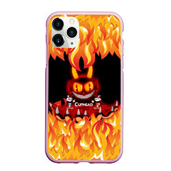 Чехол iPhone 11 Pro матовый CUPHEAD DEVIL, цвет: 3D-розовый