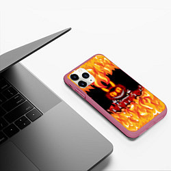 Чехол iPhone 11 Pro матовый CUPHEAD DEVIL, цвет: 3D-малиновый — фото 2