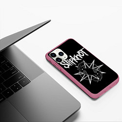 Чехол iPhone 11 Pro матовый Skipknot Козел, цвет: 3D-малиновый — фото 2