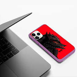 Чехол iPhone 11 Pro матовый BERSERK БЕРСЕРК, цвет: 3D-фиолетовый — фото 2