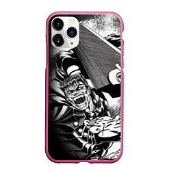 Чехол iPhone 11 Pro матовый BERSERK БЕРСЕРК, цвет: 3D-малиновый