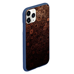 Чехол iPhone 11 Pro матовый Шестеренки, цвет: 3D-тёмно-синий — фото 2