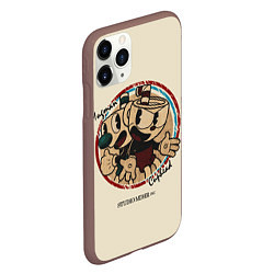 Чехол iPhone 11 Pro матовый CUPHEAD, цвет: 3D-коричневый — фото 2