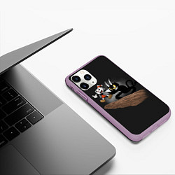 Чехол iPhone 11 Pro матовый CUPHEAD, цвет: 3D-сиреневый — фото 2