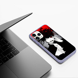 Чехол iPhone 11 Pro матовый ТОКИЙСКИЙ ГУЛЬ TOKYO GHOUL, цвет: 3D-светло-сиреневый — фото 2