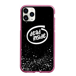 Чехол iPhone 11 Pro матовый DEAD INSIDE, цвет: 3D-малиновый