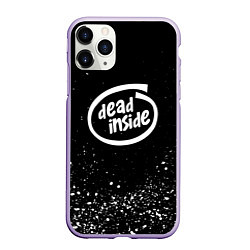Чехол iPhone 11 Pro матовый DEAD INSIDE, цвет: 3D-светло-сиреневый