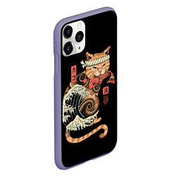 Чехол iPhone 11 Pro матовый Cat Wave, цвет: 3D-серый — фото 2