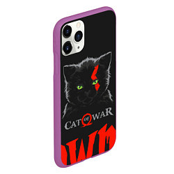 Чехол iPhone 11 Pro матовый Cat of war, цвет: 3D-фиолетовый — фото 2