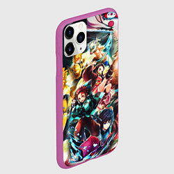 Чехол iPhone 11 Pro матовый КЛИНОК РАССЕКАЮЩИЙ ДЕМОНОВ ПЕРСОНАЖИ, цвет: 3D-фиолетовый — фото 2