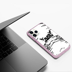 Чехол iPhone 11 Pro матовый Black sabbath, цвет: 3D-розовый — фото 2