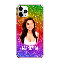 Чехол iPhone 11 Pro матовый Manizha Радужные блестки, цвет: 3D-розовый