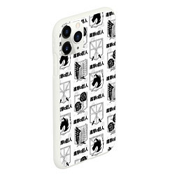 Чехол iPhone 11 Pro матовый АТАКА ТИТАНОВ ОРГАНИЗАЦИИ УЗОР, цвет: 3D-белый — фото 2