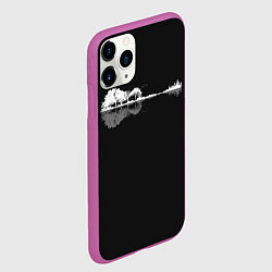 Чехол iPhone 11 Pro матовый Natural Guitar Reflection, цвет: 3D-фиолетовый — фото 2