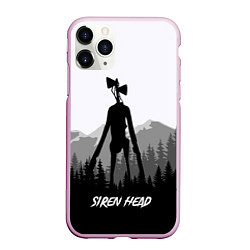 Чехол iPhone 11 Pro матовый SIREN HEAD DARK FOREST, цвет: 3D-розовый