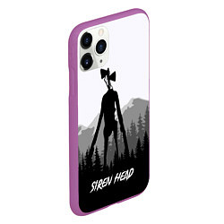 Чехол iPhone 11 Pro матовый SIREN HEAD DARK FOREST, цвет: 3D-фиолетовый — фото 2