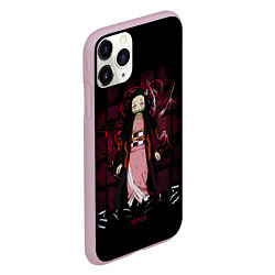 Чехол iPhone 11 Pro матовый Nezuko Kamado Kimetsu no Yaiba, цвет: 3D-розовый — фото 2