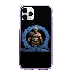 Чехол iPhone 11 Pro матовый God of war Ragnarok, цвет: 3D-сиреневый