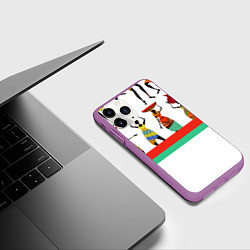 Чехол iPhone 11 Pro матовый Девушки, цвет: 3D-фиолетовый — фото 2