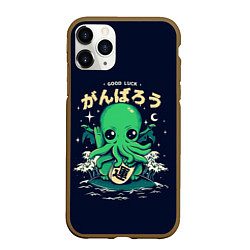 Чехол iPhone 11 Pro матовый Cthulhu Good Luck, цвет: 3D-коричневый