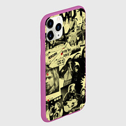 Чехол iPhone 11 Pro матовый РОК КУМИРЫ, цвет: 3D-фиолетовый — фото 2