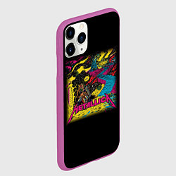 Чехол iPhone 11 Pro матовый Metallica Металика, цвет: 3D-фиолетовый — фото 2