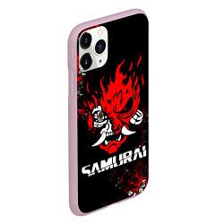 Чехол iPhone 11 Pro матовый SAMURAI CYBERPUNK 2077, цвет: 3D-розовый — фото 2