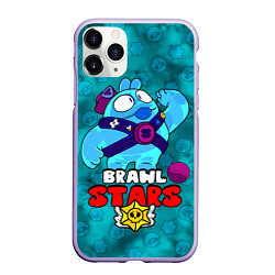 Чехол iPhone 11 Pro матовый Brawl StarsSqueak, цвет: 3D-светло-сиреневый