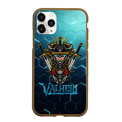 Чехол iPhone 11 Pro матовый Valheim Neon Samurai, цвет: 3D-коричневый