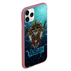Чехол iPhone 11 Pro матовый Valheim Neon Samurai, цвет: 3D-малиновый — фото 2