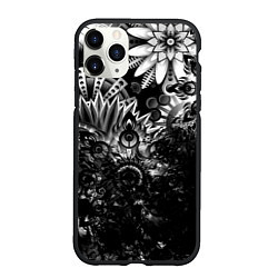 Чехол iPhone 11 Pro матовый Floral Pattern, цвет: 3D-черный