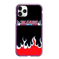 Чехол iPhone 11 Pro матовый BLEACH FLAME БЛИЧ ПЛАМЯ, цвет: 3D-фиолетовый