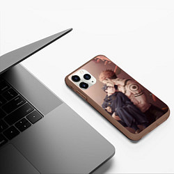 Чехол iPhone 11 Pro матовый Магическая битва Jujutsu kai, цвет: 3D-коричневый — фото 2
