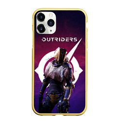Чехол iPhone 11 Pro матовый Outriders, цвет: 3D-желтый