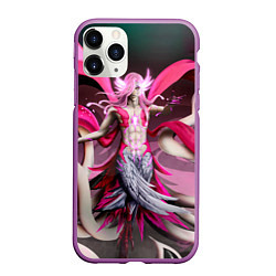 Чехол iPhone 11 Pro матовый Bleach Aurora Archangel Art, цвет: 3D-фиолетовый