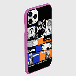 Чехол iPhone 11 Pro матовый Хината и Кагеяма, цвет: 3D-фиолетовый — фото 2