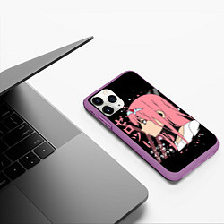 Чехол iPhone 11 Pro матовый Darling in the Franxx Zero Two, цвет: 3D-фиолетовый — фото 2