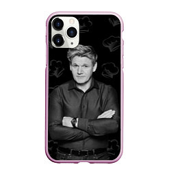 Чехол iPhone 11 Pro матовый ГОРДОН РАМЗИ Gordon Ramsay, цвет: 3D-розовый