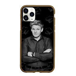 Чехол iPhone 11 Pro матовый ГОРДОН РАМЗИ Gordon Ramsay, цвет: 3D-коричневый