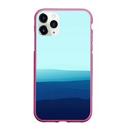 Чехол iPhone 11 Pro матовый Море, цвет: 3D-малиновый