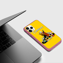 Чехол iPhone 11 Pro матовый Cuphead x DMC, цвет: 3D-малиновый — фото 2