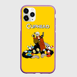Чехол iPhone 11 Pro матовый Cuphead x DMC, цвет: 3D-фиолетовый