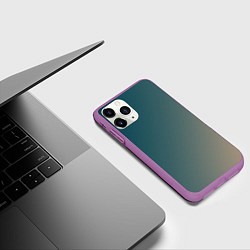 Чехол iPhone 11 Pro матовый Первые лучи солнца, цвет: 3D-фиолетовый — фото 2