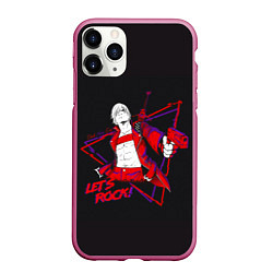 Чехол iPhone 11 Pro матовый Lets Rock DMC, цвет: 3D-малиновый