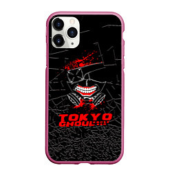 Чехол iPhone 11 Pro матовый Tokyo - ghoul, цвет: 3D-малиновый