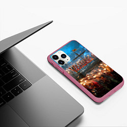 Чехол iPhone 11 Pro матовый Valheim Корабль, цвет: 3D-малиновый — фото 2