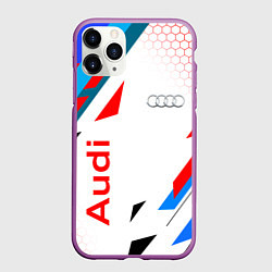Чехол iPhone 11 Pro матовый AUDI АУДИ SPORT, цвет: 3D-фиолетовый