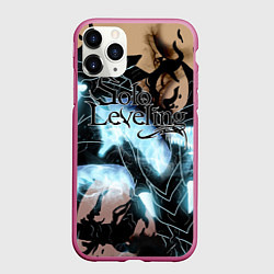 Чехол iPhone 11 Pro матовый Solo leveling, цвет: 3D-малиновый