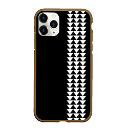 Чехол iPhone 11 Pro матовый Джейсон Момоа тату узор, цвет: 3D-коричневый